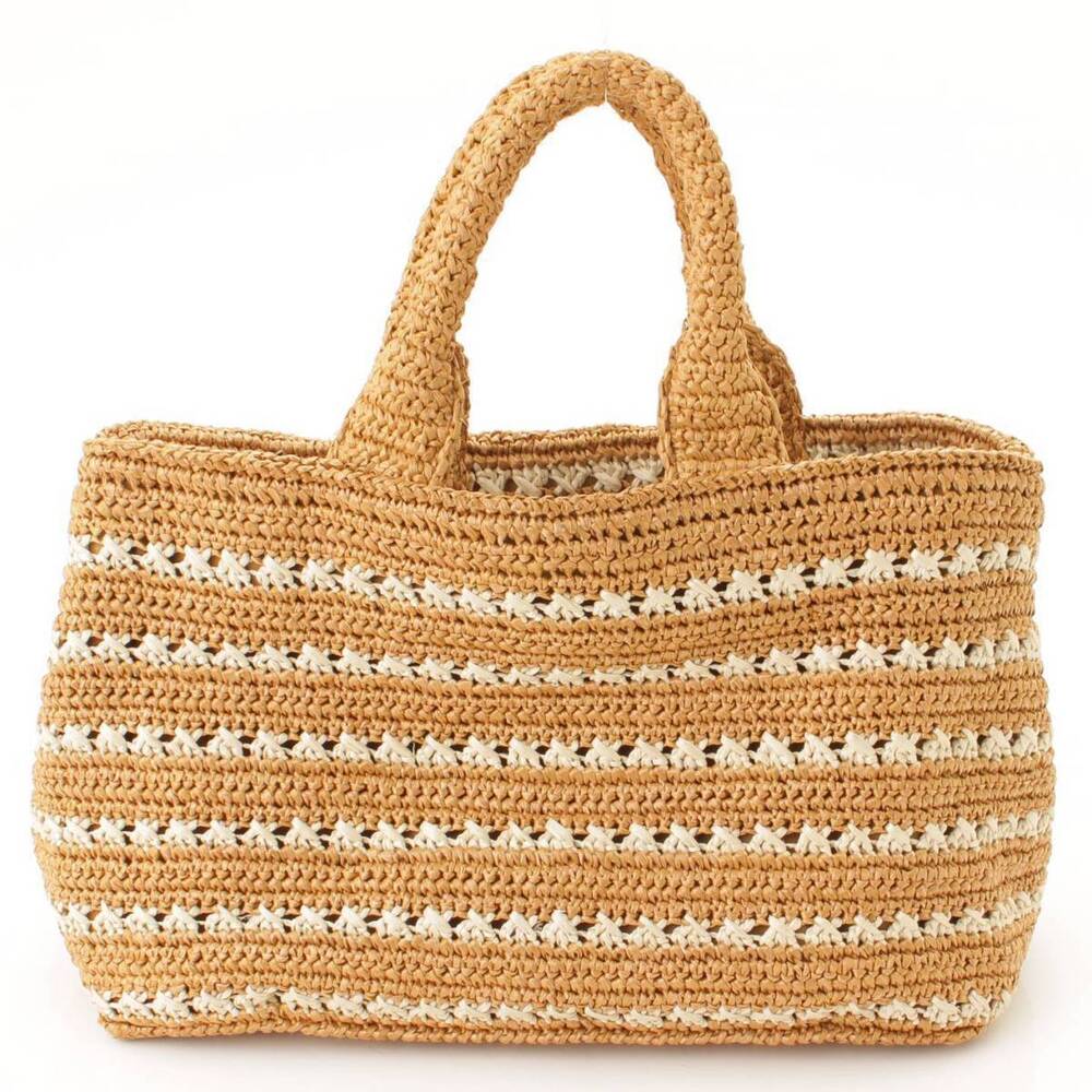 Prada Tote Raffia Canapa Brown Straw Bag - Picture 4 of 10